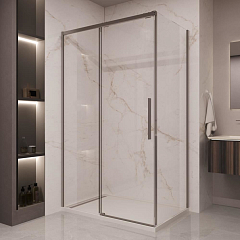 Душевой уголок Vincea Stella 140*90 профиль вороненая сталь без поддона