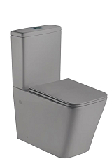 Унитаз-компакт WeltWasser Gelbach 001 XL MT-GR 37,5*67,5 серый матовый безободковый с крышкой-сиденьем микролифт Slim Унитаз-компакт WeltWasser Gelbach 001 XL MT-GR 37,5*67,5 серый матовый безободковый с крышкой-сиденьем микролифт Slim
