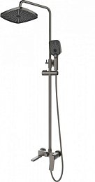 Душевая стойка Esbano Gemini с изливом оружейная сталь