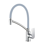 Смеситель Haiba HB72505 для кухни гибкий излив хром/серый Смеситель Haiba HB72505 для кухни гибкий излив хром/серый