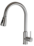 Сенсорный смеситель для кухни Esko TSS 519, R-излив, вытяжной, touch element, нержавещая сталь, матовый никель Сенсорный смеситель для кухни Esko TSS 519, R-излив, вытяжной, touch element, нержавещая сталь, матовый никель