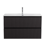 Тумба под раковину BelBagno Uno 100 темно-серая матовая с двумя ящиками